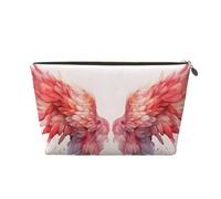 Neceser de viaje para maquillaje, diseño de hojas tropicales, acuarela, gran capacidad, para mujeres, novias, accesorios de aseo, Alas de tribu estilo étnico nativo, One Size