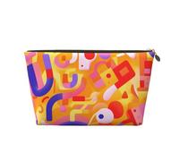 Neceser de viaje para maquillaje, diseño de líneas abstractas, estrellas, luna, gran capacidad, para mujeres, novias, accesorios de aseo, Estilo tribu de geometría abstracta, One Size