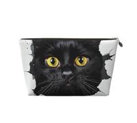 Neceser de viaje para maquillaje, diseño de piano musical negro, gran capacidad, para mujeres, novias, accesorios de aseo, Black Cat Funny, One Size