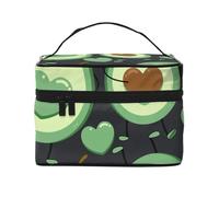 Neceser de Viaje para Mujer con Bonito diseño de Aguacate y corazón, Organizador de cosméticos Grande