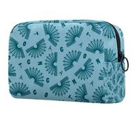 Neceser de viaje para mujer, con texto en inglés "Tango and Scattered Letras", bolsa organizadora con cremallera, multicolor, 18.5x7.5x13cm/7.3x3x5.1in, Neceser