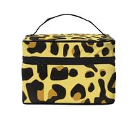 Neceser de Viaje para Mujer, diseño de Leopardo Amarillo Guepardo, Organizador de cosméticos Grande