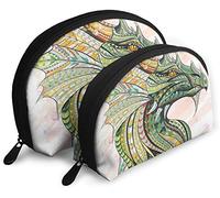 Neceser de viaje para mujer Head of Legend Dragon, impermeable, 2 piezas, neceser de maquillaje, organizador de cosméticos y artículos de tocador, neceser de viaje portátil para niñas