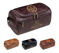 Neceser de viaje personalizado para hombre, kit de aseo personalizado de cuero, bolsa de afeitado, regalo perfecto para cumpleaños, Navidad, día del padre, padre, marido, novio