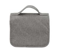 Neceser de viaje plegable para hombre, de gran capacidad, impermeable, para colgar, ideal para organizar cosméticos, kit de ducha, para casa, viajes, camping, hecho de material (Gris)