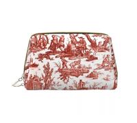 Neceser de Viaje Toile De Jouy, Organizador Vintage francés de Maquillaje y cosméticos for Mujer, Estuche de Almacenamiento de Belleza(Color 21)