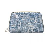 Neceser de Viaje Toile De Jouy, Organizador Vintage francés de Maquillaje y cosméticos for Mujer, Estuche de Almacenamiento de Belleza(Color 06)