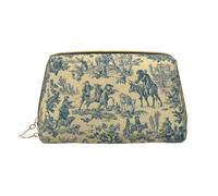 Neceser de Viaje Toile De Jouy, Organizador Vintage francés de Maquillaje y cosméticos for Mujer, Estuche de Almacenamiento de Belleza(Color 22)