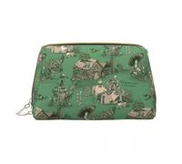 Neceser de Viaje Toile De Jouy, Organizador Vintage francés de Maquillaje y cosméticos for Mujer, Estuche de Almacenamiento de Belleza(Color 09)