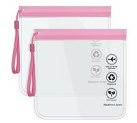 Neceser de viaje transparente - Bolsas de líquidos de seguridad aeroportuaria, bolsa de líquido para aeropuerto de 20 x 20 cm, aprobado por la TSA, accesorios de viaje, bolsas de maquillaje, equipaje