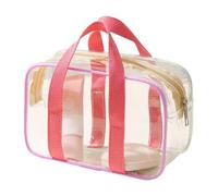 Neceser de Viaje Transparente Estuche Organizador Impermeable de Aseo | Estuche de Cosmetics con Cremallera Para viajes, playa, gimnasio, escapadas de fin de semana, viajes de una noche y rutas po