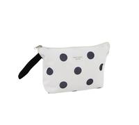 Neceser de Viaje XL con Asa, 27 x 17 x 6 cm, Diseño de Hojas, Rayas o Lunares en Blanco y Negro. Good Things Happen (Lunares)