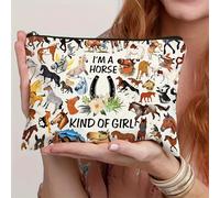 Neceser Equestre Chic - Regalo para Amantes de los Caballos, Poliéster Duradero, Ideal para al , Chica que Ama los Caballos, , Negocios, Fitness