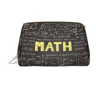 Neceser escolar de matemáticas, organizador de maquillaje fácil de transportar para brochas de maquillaje, pintalabios, Gold, Talla única, Neceser
