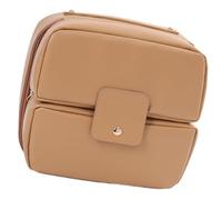 Neceser funcional y elegante de poliuretano para viajes, con múltiples compartimentos para una organización ordenada, espacioso estuche de maquillaje para cosméticos, café, Mass Beauty