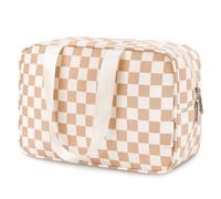 Neceser grande de tamaño completo, neceser organizador de maquillaje para mujer, Tablero de ajedrez Zz-light