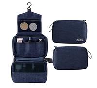 Neceser Grande, Neceser Colgante, Neceser de Viaje con Diseño Colgante, Gran Capacidad, Resistente Al Agua para Viajes, Viajes de Negocios, Gimnasio, Ducha (Azul Marino)