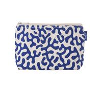 Neceser grande - Organizador de cosméticos para hombre y mujer - Neceser de viaje con estampado - 100% algodón orgánico - Gran compartimento principal - GOTS, punto verde certificado, carbón, Greige