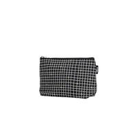 Neceser grande - Organizador de cosméticos para hombre y mujer - Neceser de viaje con estampado - 100% algodón orgánico - Gran compartimento principal - GOTS, punto verde certificado, carbón, Black
