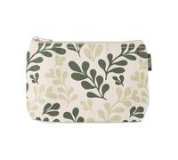 Neceser grande - Organizador de cosméticos para hombre y mujer - Neceser de viaje con estampado - 100% algodón orgánico - Gran compartimento principal - GOTS, punto verde certificado, carbón, Greige