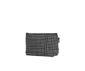 Neceser grande - Organizador de cosméticos para hombre y mujer - Neceser de viaje con estampado - 100% algodón orgánico - Gran compartimento principal - GOTS, punto verde certificado, carbón, Black