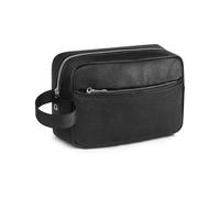 Neceser Hombre, MOCOCITO Bolsa de Aseo para Viaje Mujer Hombre Bolsa de Baño PU Impermeable Neceser de Maquillaje Afeitar, Accesorios de Viaje, para Gimnasio, Colegio (Negro)