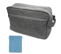 Neceser Impermeable de Gran Capacidad Con Asa de Transporte - Gris y Azul Cielo Claro - Adecuado Para Hombres y Mujeres en Viajes de Negocios y Placer