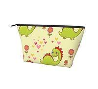 Neceser Impermeable Oxford para cosméticos con diseño de Dinosaurio y Flores, Gran Capacidad, con Cremallera, niñas y Mujeres, para artículos de tocador de Lujo, para lápices