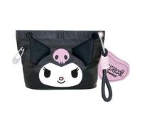 ARTESANÍA CERDÁ Neceser Kuromi Sanrio – estuche multiusos kawaii oscuro con llavero decorativo