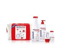 Lactovit - Set de Regalo Lactourea | Neceser con Leche Corporal Reparadora, Gel de Ducha Reparador y Desodorante Reparador con Urea y 0% Alcohol | Apta para Pieles Secas y Extra Secas
