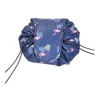 Neceser Maquillaje Bolsa de cosméticos de Viaje, Organizador de Maquillaje, Neceser Femenino, portátil, Impermeable, for artículos de tocador y Belleza(Blue Flamingo)