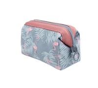 Neceser Maquillaje Bolsa de cosméticos for Mujer, Bolsa de Maquillaje, Organizador de Viaje, Neceser, Bolsa de Maquillaje portátil, Esteticista.(Flamingo)