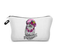 Neceser Maquillaje Búho Rojo Neceser Maquillaje,Neceser Pequeño con Cremallera,Portátiles Neceser Mujer,Bolsa Maquillaje,Monedero Pequeño,Bolsa Maquillaje Impresa