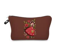 Neceser Maquillaje Chica Roja Neceser Maquillaje,Neceser Pequeño con Cremallera,Portátiles Neceser Mujer,Bolsa Maquillaje,Monedero Pequeño,Bolsa Maquillaje Impresa