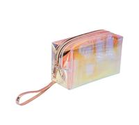 Neceser Maquillaje Cosmetic Storage Bag Laser Glitter Waterproof Zip Pouch Ladies Travel Organization Toiletry Bag Portable Makeup Transparent Bag para Mujeres(1C)