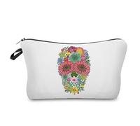 Neceser Maquillaje Cráneo Rojo Neceser Maquillaje,Neceser Pequeño con Cremallera,Portátiles Neceser Mujer,Bolsa Maquillaje,Monedero Pequeño,Bolsa Maquillaje Impresa