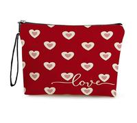 Neceser Maquillaje El Amor Rojo Neceser Maquillaje,Neceser Pequeño con Cremallera,Portátiles Neceser Mujer,Bolsa Maquillaje,Monedero Pequeño,Bolsa Maquillaje Impresa