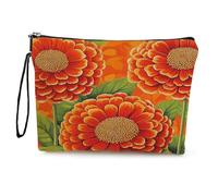 Neceser Maquillaje Flores Rojas Neceser Maquillaje,Neceser Pequeño con Cremallera,Portátiles Neceser Mujer,Bolsa Maquillaje,Monedero Pequeño,Bolsa Maquillaje Impresa