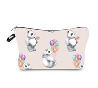 Neceser Maquillaje Globo Panda Neceser Maquillaje,Neceser Pequeño con Cremallera,Portátiles Neceser Mujer,Bolsa Maquillaje,Monedero Pequeño,Bolsa Maquillaje Impresa
