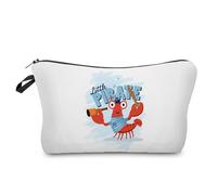 Neceser Maquillaje Langosta Roja Neceser Maquillaje,Neceser Pequeño con Cremallera,Portátiles Neceser Mujer,Bolsa Maquillaje,Monedero Pequeño,Bolsa Maquillaje Impresa