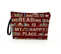 Neceser Maquillaje Libro Rojo Neceser Maquillaje,Neceser Pequeño con Cremallera,Portátiles Neceser Mujer,Bolsa Maquillaje,Monedero Pequeño,Bolsa Maquillaje Impresa