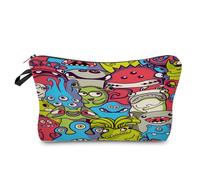 Neceser Maquillaje Monstruos Coloridos Neceser Maquillaje,Neceser Pequeño con Cremallera,Portátiles Neceser Mujer,Bolsa Maquillaje,Monedero Pequeño,Bolsa Maquillaje Impresa