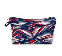 Neceser Maquillaje Rayas Rojas Neceser Maquillaje,Neceser Pequeño con Cremallera,Portátiles Neceser Mujer,Bolsa Maquillaje,Monedero Pequeño,Bolsa Maquillaje Impresa