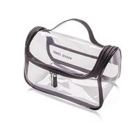 Neceser Maquillaje Viajes bolsas cosméticas transparentes CLORURO DE POLIVINILO Mujeres con cremallera Bolsas de maquillaje claro Caja de belleza Maquillaje Organizador Almacenamiento Baño de baño Bol
