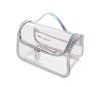 Neceser Maquillaje Viajes bolsas cosméticas transparentes CLORURO DE POLIVINILO Mujeres con cremallera Bolsas de maquillaje claro Caja de belleza Maquillaje Organizador Almacenamiento Baño de baño Bol