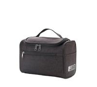 Neceser Maquillaje Waterproof Hook Up For Women Cosmetic Bag Travel Organizer Men Makeup Make Case Bathroom Toiletry Pouch Wash Neceser(Black)