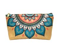 Neceser Mediano para Mujer Makeup Mándala Dorada - Sofisticación Bohemia y Moda Sostenible