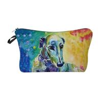 Neceser Mini Neceser con Estampado de Perro for Mujer, Bolsa Maquillaje Animales Galgo, Kit Aseo Plegable for Viajes al Aire Libre en la Playa(Hz10173 Makeup Bag)
