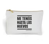 Neceser Monedero Billetero Frases Humor Divertidas (Me teneis hasta los Huevos)