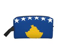 Neceser multifuncional de viaje con bandera de Kosovo, bolsa de almacenamiento diario y fitness para cosméticos, artículos de papelería y más